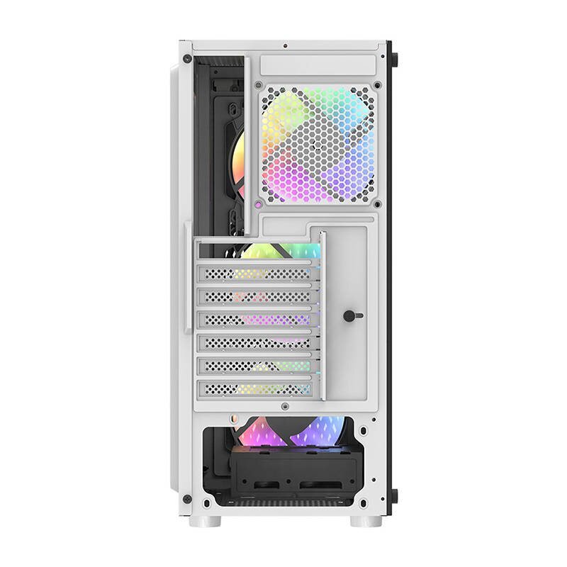Darkflash DK150 datora korpuss ar 3 ventilatoriem (balts) cena un informācija | Datoru korpusi | 220.lv