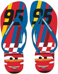 Javoli bērnu flip-flops Cars 52518282 01, zils/sarkans 52518282*01-32/33 cena un informācija | Bērnu čības, maiņas apavi | 220.lv