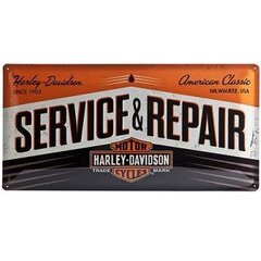 Nostalgic art Harley-Davidson Service and Repair Alvas zīme, 25x50 cm cena un informācija | Interjera priekšmeti | 220.lv