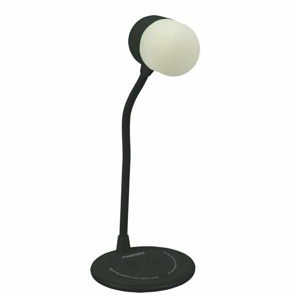 PROMATE LumiQi LED galda lampa ar bezvadu uzlādi un Bluetooth skaļruni cena un informācija | Galda lampas | 220.lv