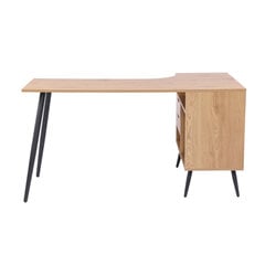 Desk GEORGIA 145x80xH75cm, melamine with oak decor цена и информация | Компьютерные, письменные столы | 220.lv