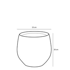 Puķu pods douro 20x23cm pelēks cena un informācija | Puķu podi | 220.lv