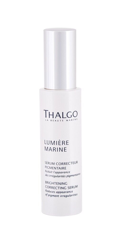 Serums pret pigmenta plankumiem Thalgo Lumiere Marine Brightening Correcting Serum, 30ml cena un informācija | Serumi sejai, eļļas | 220.lv