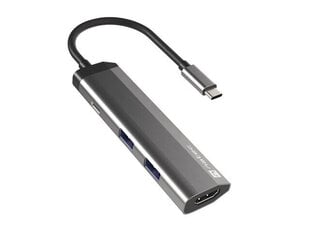 Adapteris Natec Multi-Port Fowler Slim, USB Type-C cena un informācija | Adapteri un USB centrmezgli | 220.lv