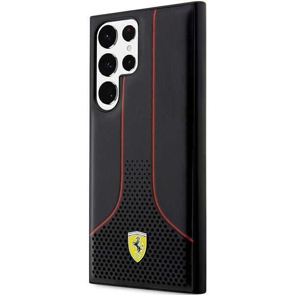 Ferrari FEHCS23LPCSK piemērots Galaxy S23 Ultra S918, melns cena un informācija | Telefonu vāciņi, maciņi | 220.lv