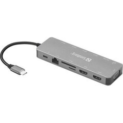 Адаптер Sandberg 13-в-1, USB-C цена и информация | Адаптеры и USB разветвители | 220.lv