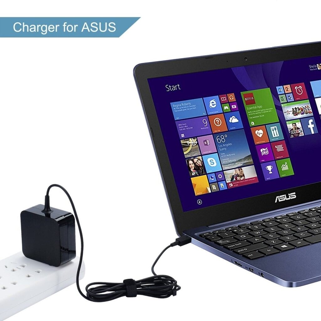 33 W maiņstrāvas adapteris/lādētājs ASUS EEEBOOK un Transformer Book Flip ierīcēm cena un informācija | Lādētāji portatīvajiem datoriem | 220.lv