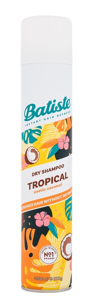 Sausais matu šampūns ar tropu augļu aromātu (Dry Shampoo Tropical With A Coconut & Exotic Fragrance) cena un informācija | Šampūni | 220.lv