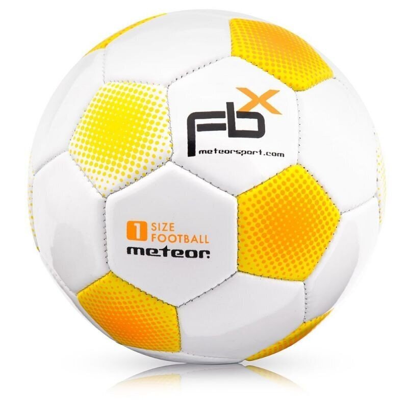 Futbola bumba Meteor FBX, 1. izmērs, balta cena un informācija | Futbola bumbas | 220.lv
