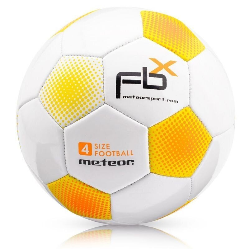 Futbola bumba Meteor FBX, 4. izmērs, balta cena un informācija | Futbola bumbas | 220.lv