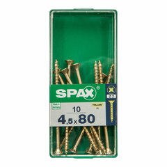 Коробка для винтов SPAX 4081020450802 Шуруп Плоская головка (4,5 x 80 mm) цена и информация | Крепежные изделия | 220.lv