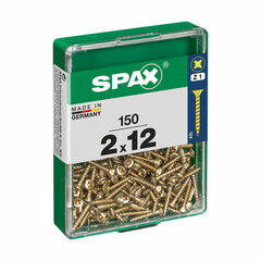 Коробка для винтов SPAX 4081020200122 Шуруп Плоская головка (2 x 12 mm) (2,0 x 12 mm) цена и информация | Для укрепления | 220.lv