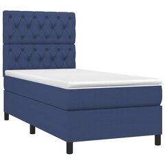vidaXL atsperu gulta ar matraci, LED, zils audums, 80x200 cm cena un informācija | Gultas | 220.lv