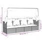 vidaXL dārza atpūtas gulta ar jumtu un matračiem, melna PE rotangpalma cena un informācija | Sauļošanās krēsli | 220.lv