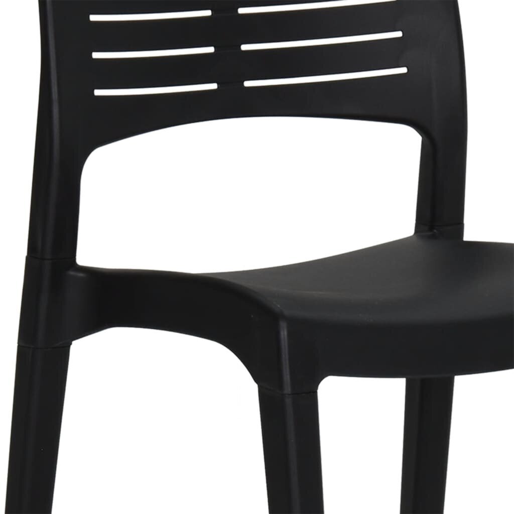 vidaXL dārza krēsli, 2 gab., antracītpelēki, polipropilēns cena un informācija | Dārza krēsli | 220.lv