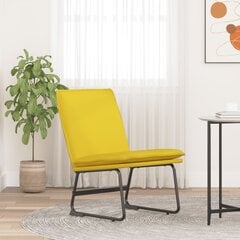 vidaXL atpūtas krēsls, gaiši dzeltens, 52x75x76 cm, audums cena un informācija | Virtuves un ēdamistabas krēsli | 220.lv