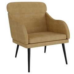 vidaXL atpūtas krēsls, brūns, 63x76x80 cm, samts цена и информация | Кресла в гостиную | 220.lv