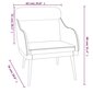 vidaXL atpūtas krēsls, brūns, 63x76x80 cm, samts cena un informācija | Atpūtas krēsli | 220.lv