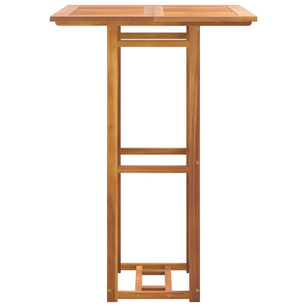 vidaXL bistro bāra galds, 75x75x110 cm, akācijas masīvkoks cena un informācija | Dārza galdi | 220.lv