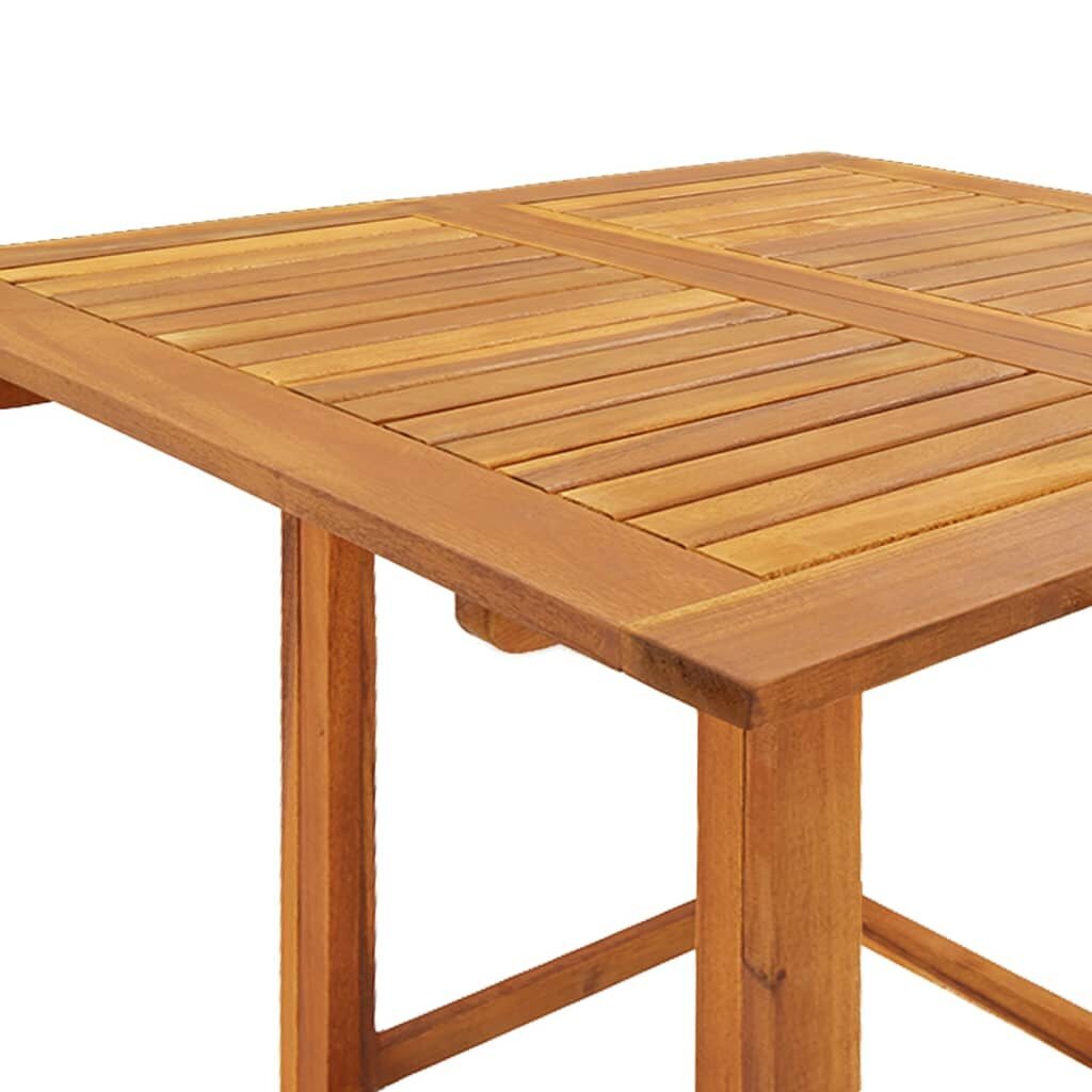 vidaXL bistro bāra galds, 75x75x110 cm, akācijas masīvkoks cena un informācija | Dārza galdi | 220.lv