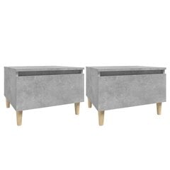 vidaXL galdiņi, 2 gab.,betona pelēks, 50x46x35 cm, inženierijas koks cena un informācija | Žurnālgaldiņi | 220.lv