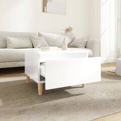 vidaXL galdiņš, spīdīgi balts, 50x46x35 cm, inženierijas koks cena un informācija | Žurnālgaldiņi | 220.lv