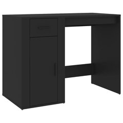vidaXL rakstāmgalds, melns, 100x49x75 cm, inženierijas koks cena un informācija | Datorgaldi, rakstāmgaldi, biroja galdi | 220.lv