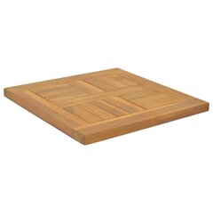 vidaXL kvadrātveida galda virsma, 40x40x2,5 cm, masīvs tīkkoks cena un informācija | Virsmas galdiem | 220.lv