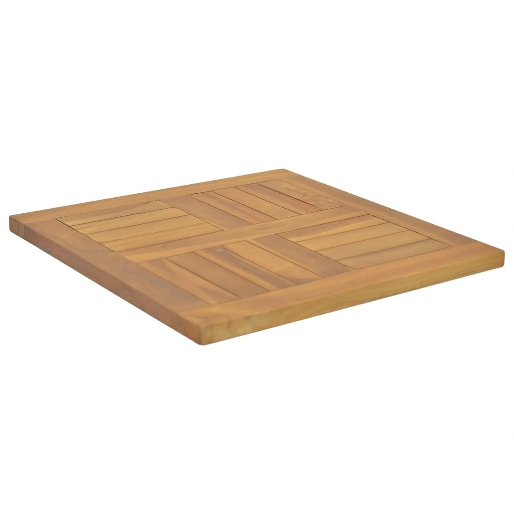 vidaXL kvadrātveida galda virsma, 50x50x2,5 cm, masīvs tīkkoks cena un informācija | Virsmas galdiem | 220.lv