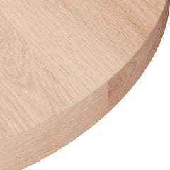 vidaXL apaļa galda virsma, Ø40x2,5 cm, neapstrādāts ozola masīvkoks cena un informācija | Virsmas galdiem | 220.lv