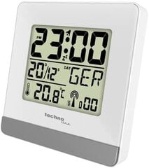 Technoline radio modinātājs, datums, temperatūras displejs, fona apgaismojums WT260 balts balts 79 x 79 x 30 mm цена и информация | Часы | 220.lv