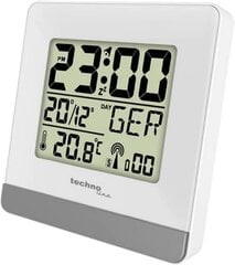 Technoline radio modinātājs, datums, temperatūras displejs, fona apgaismojums WT260 balts balts 79 x 79 x 30 mm цена и информация | Часы | 220.lv