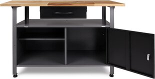 Ondis24 Сборка завода Workbench Klaus 120 см, металл, блокируемая дверь, регулируемая высота ноги (рабочая высота 85 см, буки) цена и информация | Столы-консоли | 220.lv