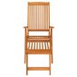 vidaXL saliekami dārza krēsli ar kāju balstu, 2 gab., eikalipta koks цена и информация | Dārza krēsli | 220.lv