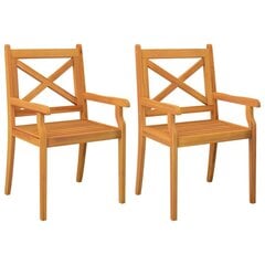 Садовые кресла, 2 шт., коричневые цена и информация | Садовые стулья, кресла, пуфы | 220.lv