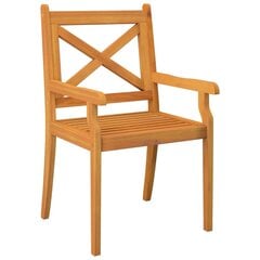 vidaXL dārza krēsli, 6 gab., akācijas masīvkoks cena un informācija | Dārza krēsli | 220.lv