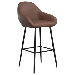 Барные стулья из коричневой искусственной кожи, 2 шт. цена и информация | Стулья для кухни и столовой | 220.lv