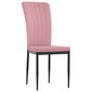 vidaXL virtuves krēsli, 2 gab., rozā samts цена и информация | Virtuves un ēdamistabas krēsli | 220.lv
