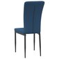 vidaXL virtuves krēsli, 4 gab., zils samts cena un informācija | Virtuves un ēdamistabas krēsli | 220.lv