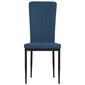 vidaXL virtuves krēsli, 4 gab., zils samts cena un informācija | Virtuves un ēdamistabas krēsli | 220.lv