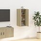 vidaXL sienas TV skapītis, Sonomas ozolkoka, 40x34,5x80 cm cena un informācija | TV galdiņi | 220.lv