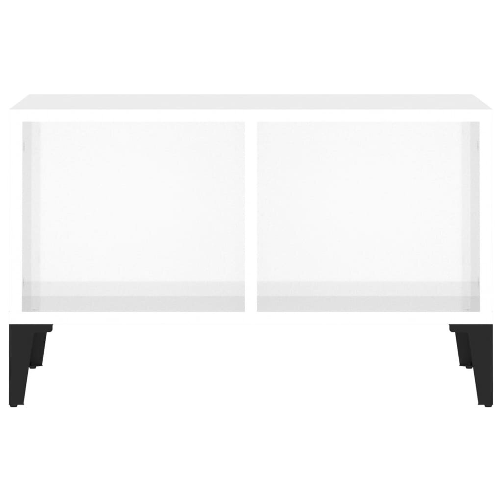 vidaXL kafijas galdiņš, spīdīgi balts, 60x50x36,5, inženierijas koks cena un informācija | Žurnālgaldiņi | 220.lv