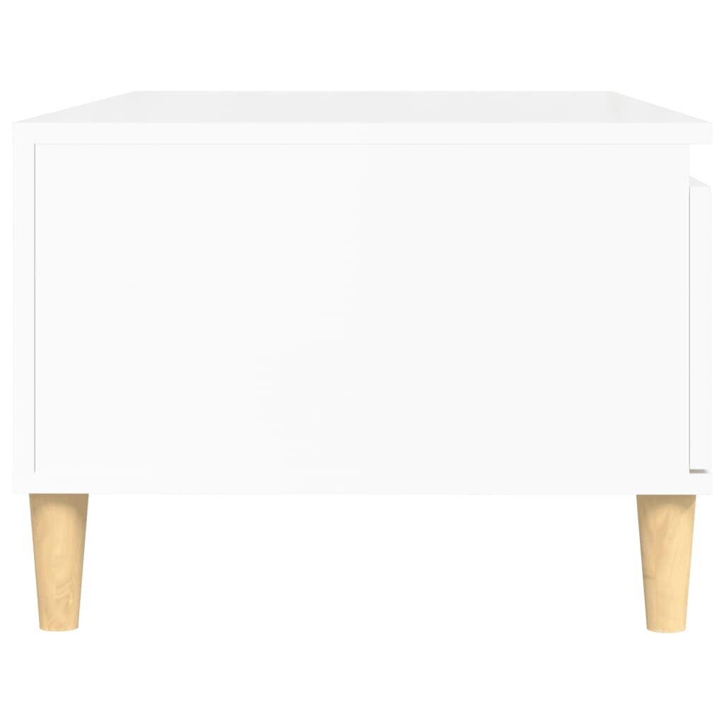 vidaXL kafijas galdiņš, spīdīgi balts, 90x50x36,5cm, inženierijas koks cena un informācija | Žurnālgaldiņi | 220.lv
