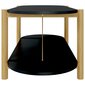 vidaXL kafijas galdiņš, melns, 110x48x40 cm, inženierijas koks cena un informācija | Žurnālgaldiņi | 220.lv