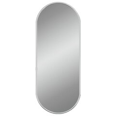 vidaXL sienas spogulis, sudraba krāsā, 50x20 cm, ovāls cena un informācija | Spoguļi | 220.lv