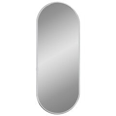 vidaXL sienas spogulis, sudraba krāsā, 50x20 cm, ovāls цена и информация | Зеркала | 220.lv