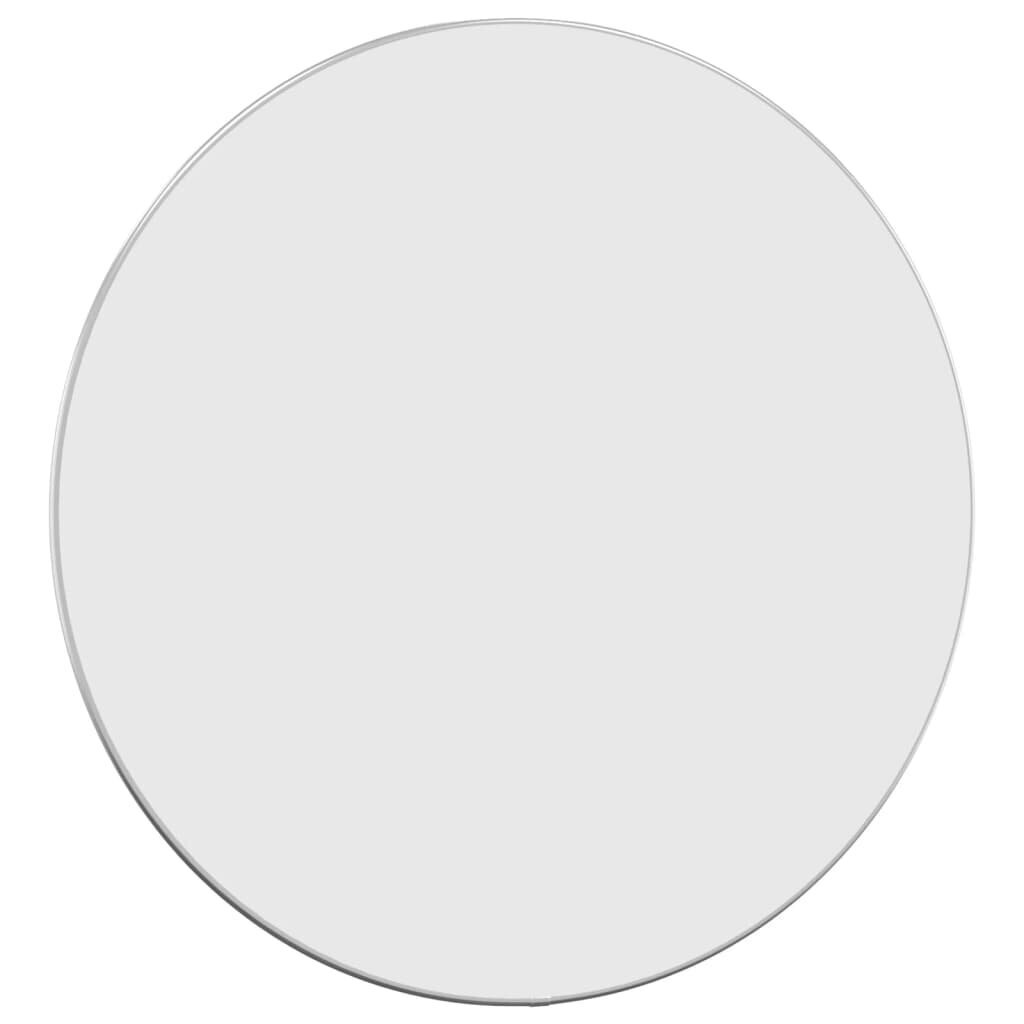 vidaXL sienas spogulis, sudraba krāsā, Ø 60 cm, apaļš cena un informācija | Spoguļi | 220.lv