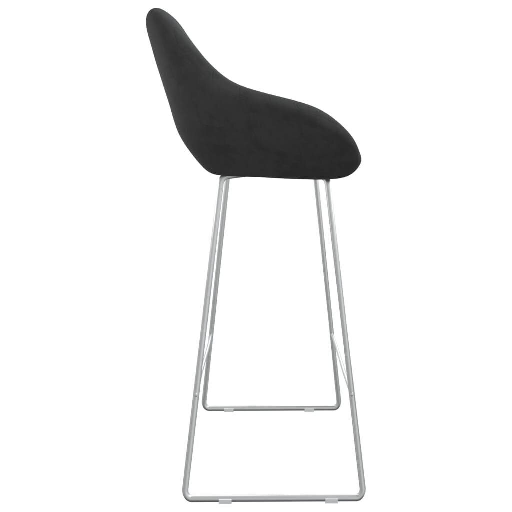 vidaXL bāra krēsls, melns samts цена и информация | Virtuves un ēdamistabas krēsli | 220.lv