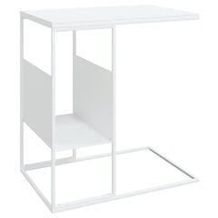 vidaXL galdiņš, balts, 55x36x59,5 cm, inženierijas koks cena un informācija | Žurnālgaldiņi | 220.lv