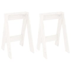vidaXL taburetes, 2 gab., baltas, 40x40x60 cm, priedes masīvkoks cena un informācija | Virtuves un ēdamistabas krēsli | 220.lv